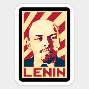 Vladimir Lenin Retro Propaganda Sticker